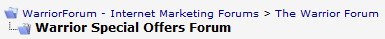 Warrior Special Offer Forum